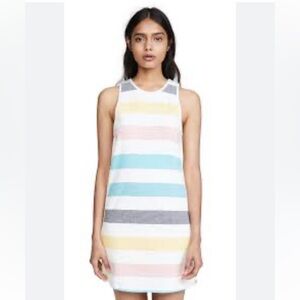Splendid x GM Sleeveless Stripe Mini Dress pastel rainbow colors, size XS (A-4)